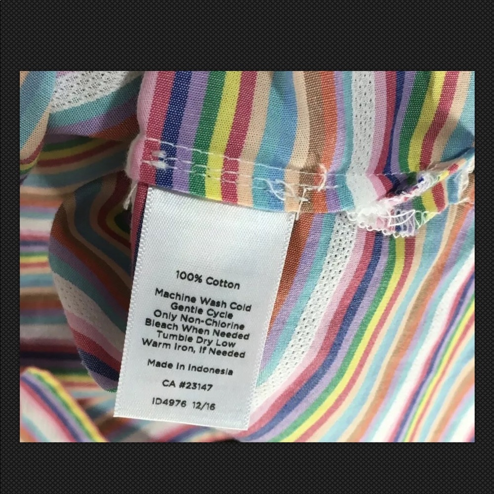 Talbots Multicolored Striped Top - image 7
